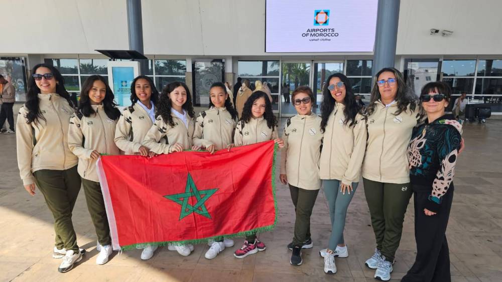 بعثة المنتخب المغربي للجمباز ا