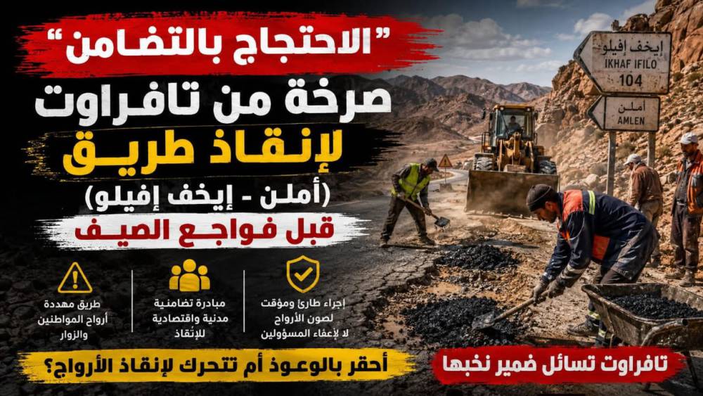 تافراوت.. تعثر الأشغال يحول الطريق الجهوية 104 إلى مصدر خطر